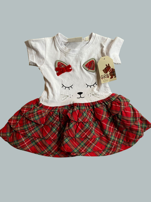 Kitten cotton dress 0-6m | Gr8 Kids/ Edinburgh Woollen Mill
