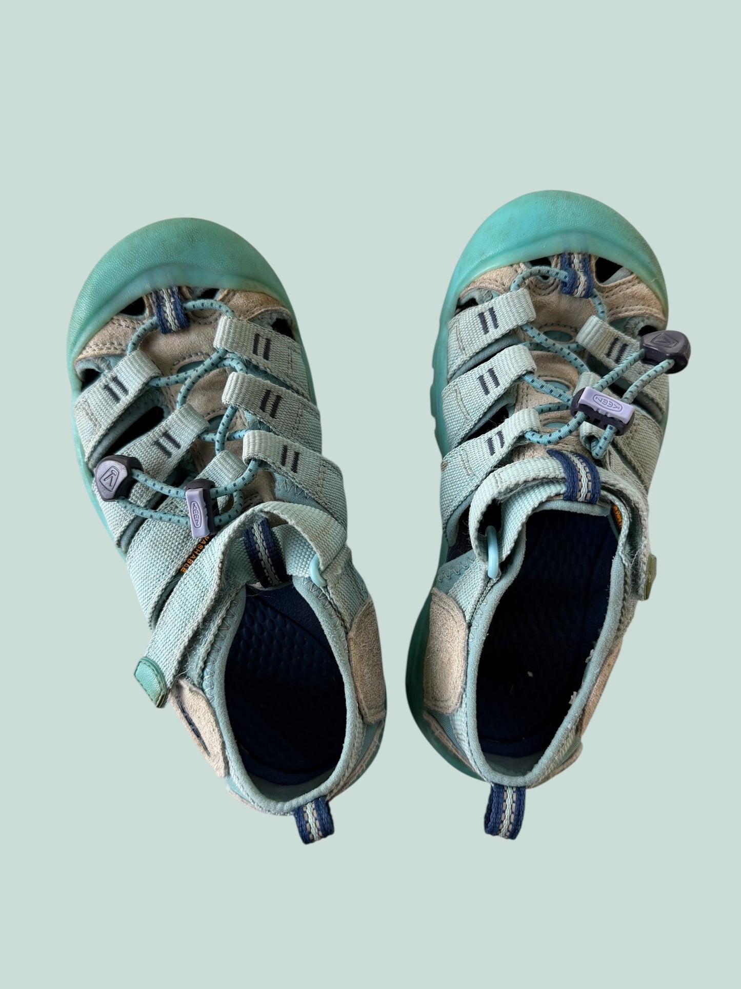 Light blue velcro sandals 2US Big Kids | Keen