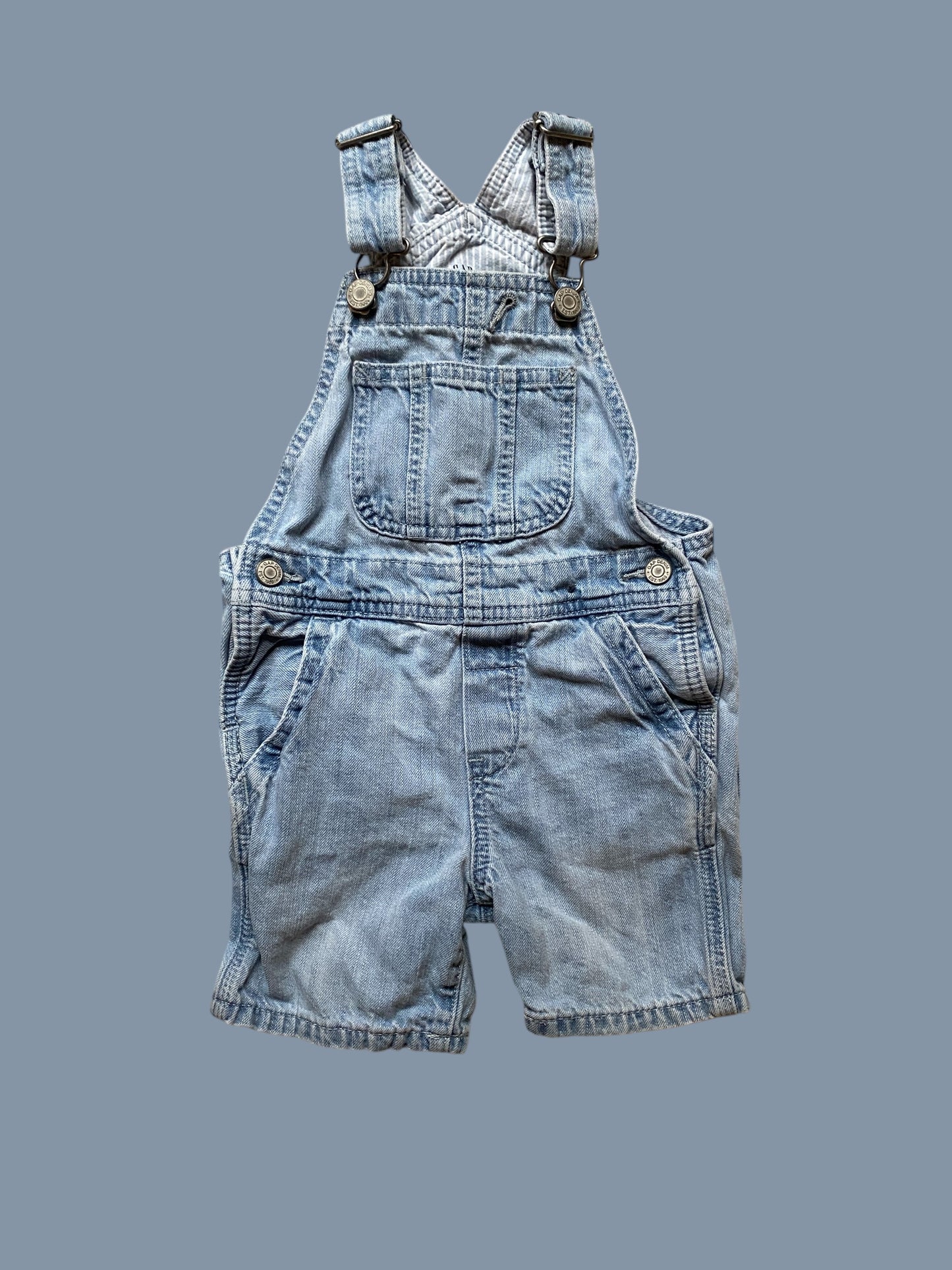 Cotton denim short overalls 2Y | Gap