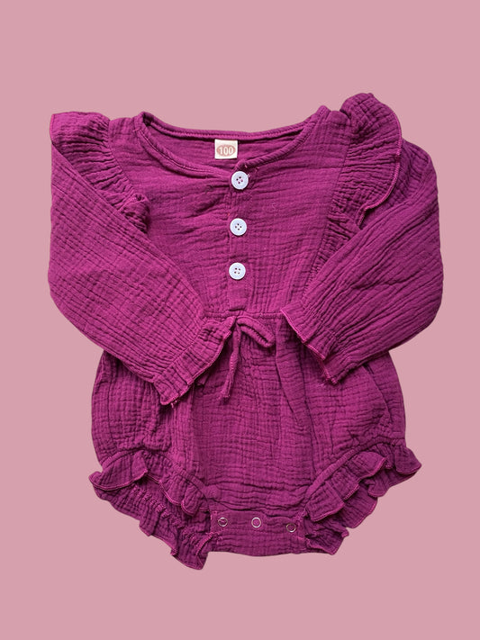 Cotton muslin romper 12-24m