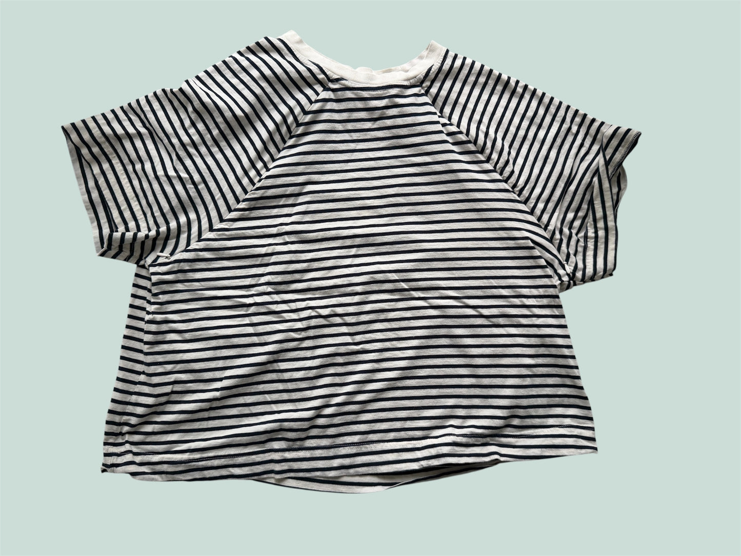 Stripped cotton nursing t-shirt with zippers women's XL | H&M