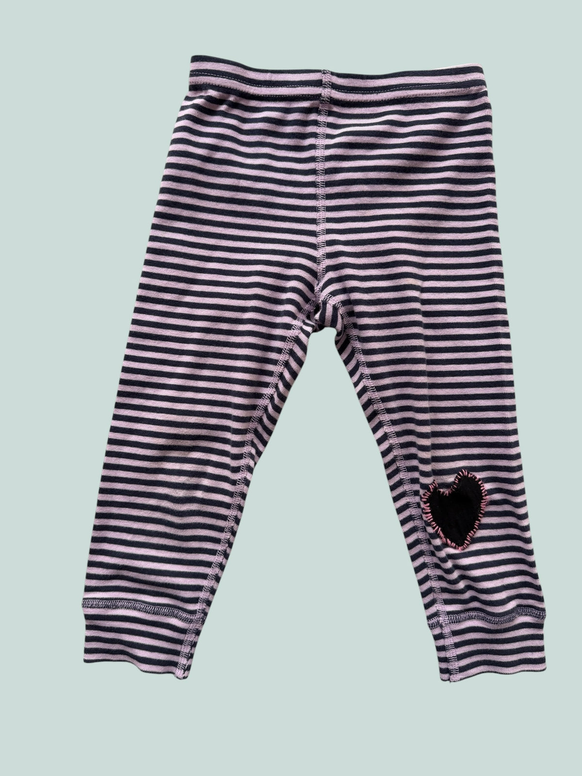 Cotton pink striped leggings 3Y | Hanna Andersson