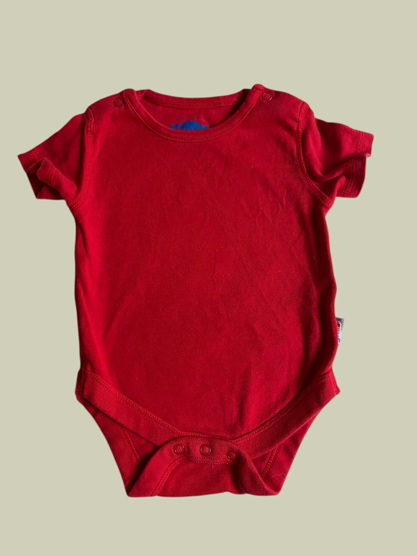 Organic cotton red onesie | Frugi