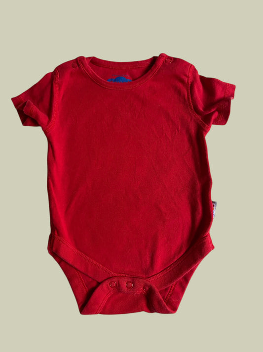 Organic cotton red onesie | Frugi