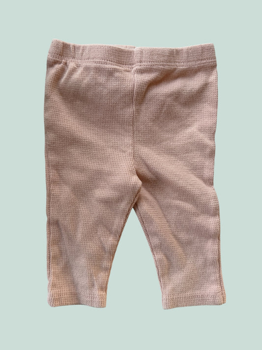 Pink organic cotton pants 0-3m | Rabbit + Bear