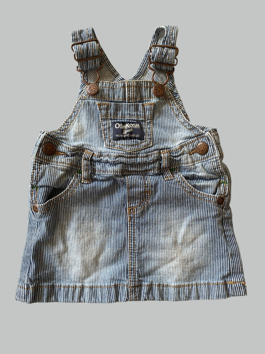 Striped cotton overall dress 3-6m | Oshkosh