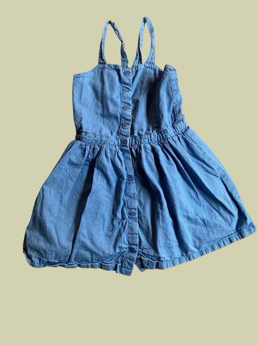 Cotton denim dress 5Y | Gap