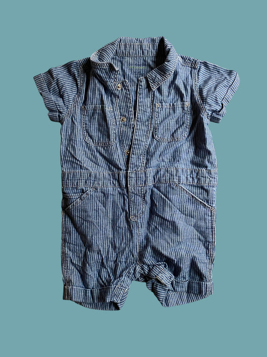 Striped cotton shortie romper 18-24m | Gap