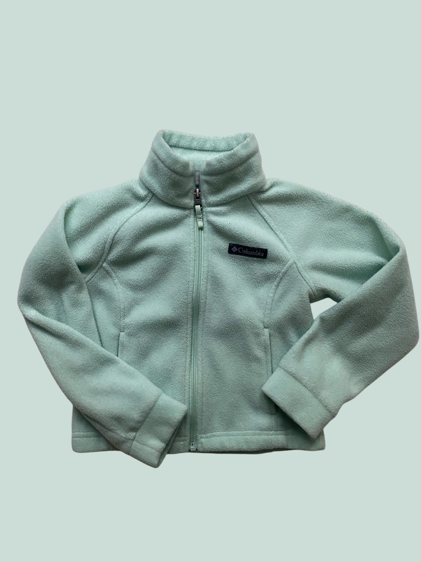 Mint green fleece zip sweater 4-5Y | Columbia