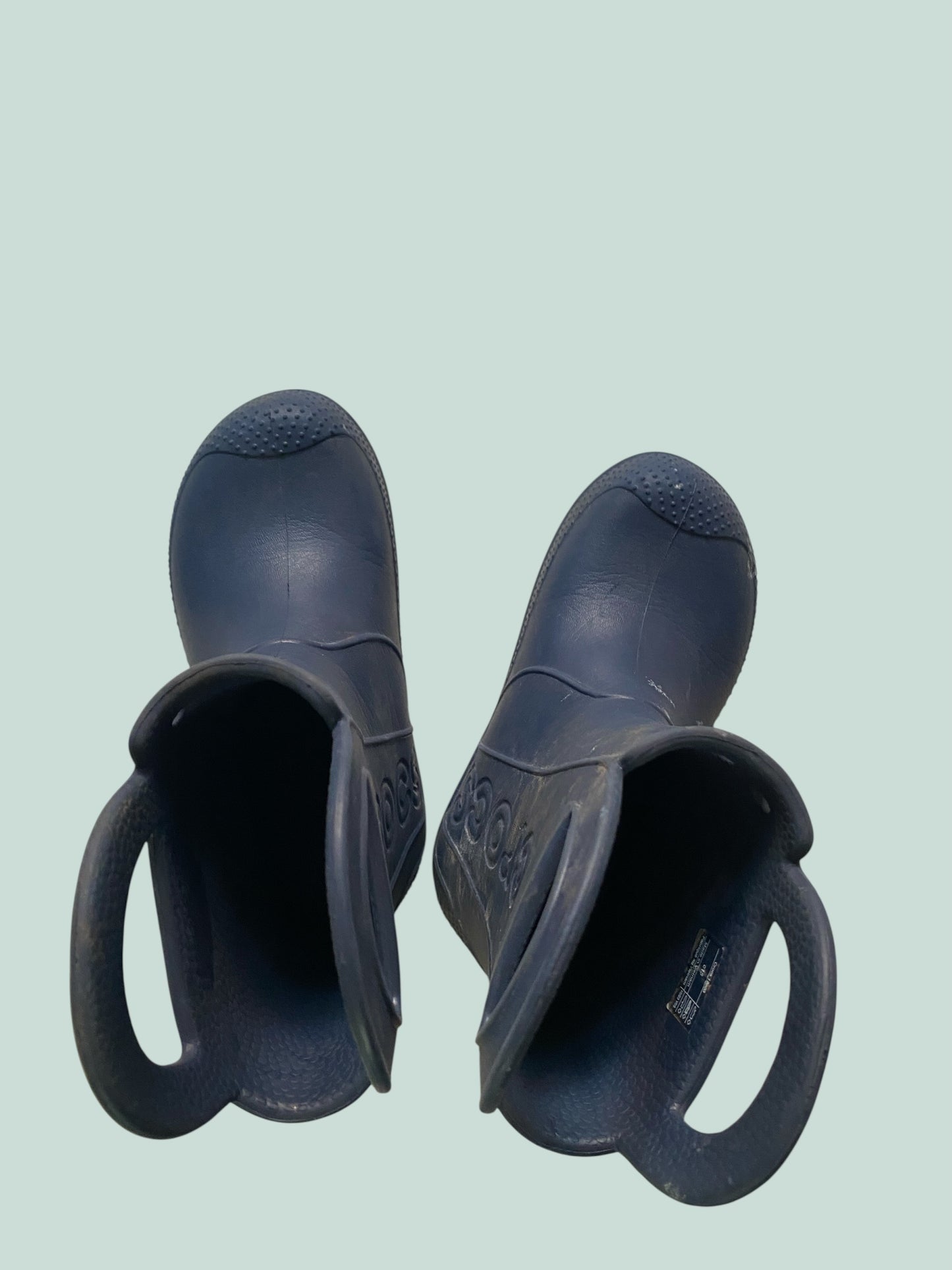 Navy rubber rain boots 13US Little Kids | Crocs