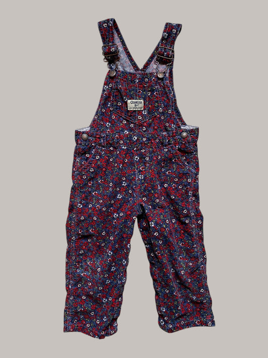 Flower corduroy cotton overalls 24m | OshKosh