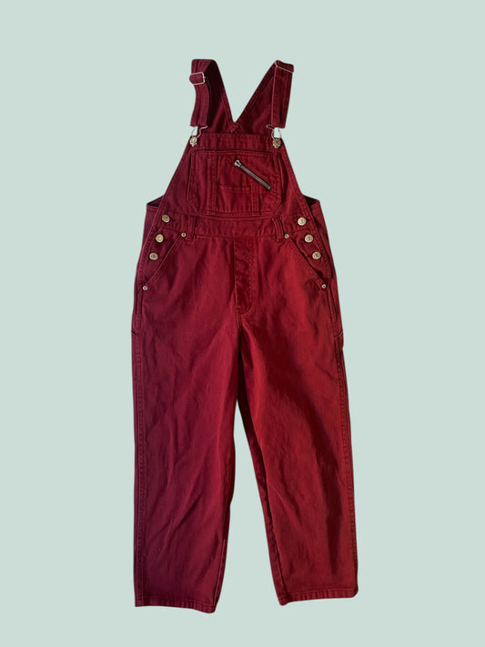 Vintage red cotton overalls 10Y | Sears
