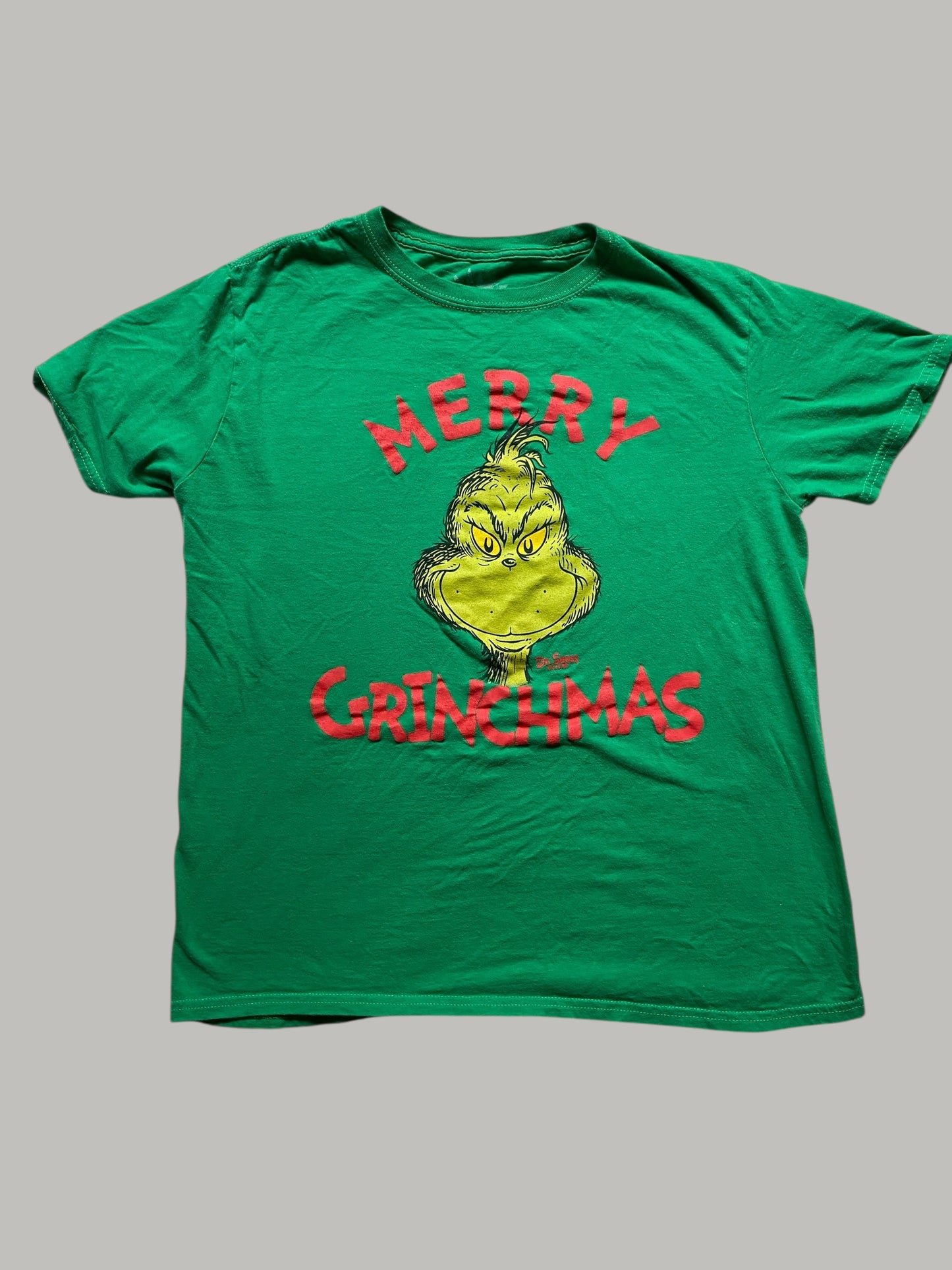 Merry Grinchmas cotton t-shirt women's medium