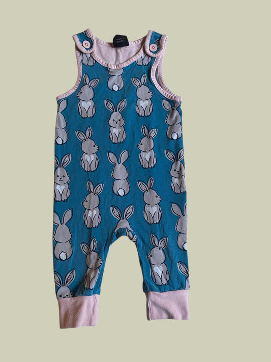 Organic cotton bunny romper 3-6m (62/68) | Maxomorra