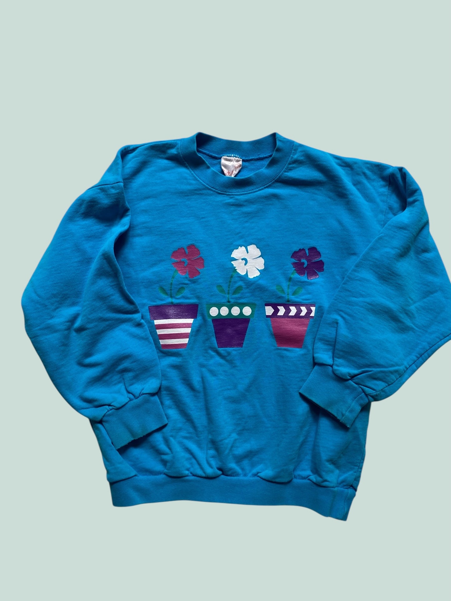 Vintage cotton flower crewneck 7-9Y (M) | Kids Only
