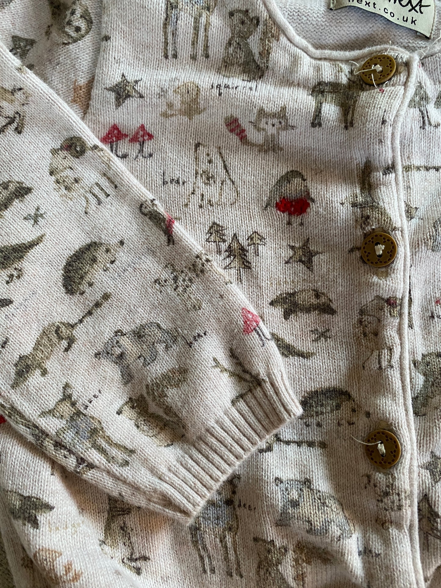 Cotton winter animal cardigan 9-12m | Next UK