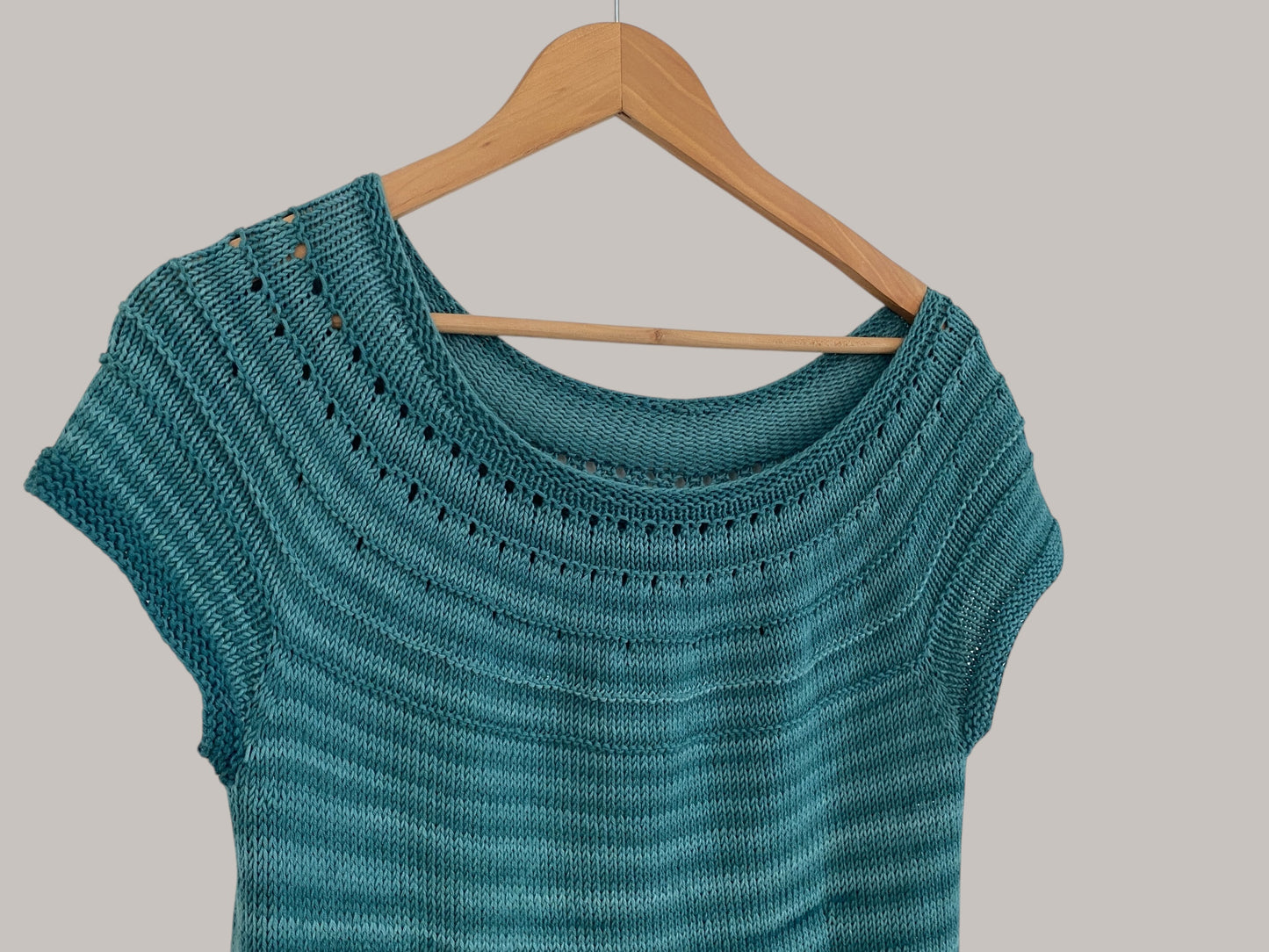 Hand knit teal dress women's small/medium