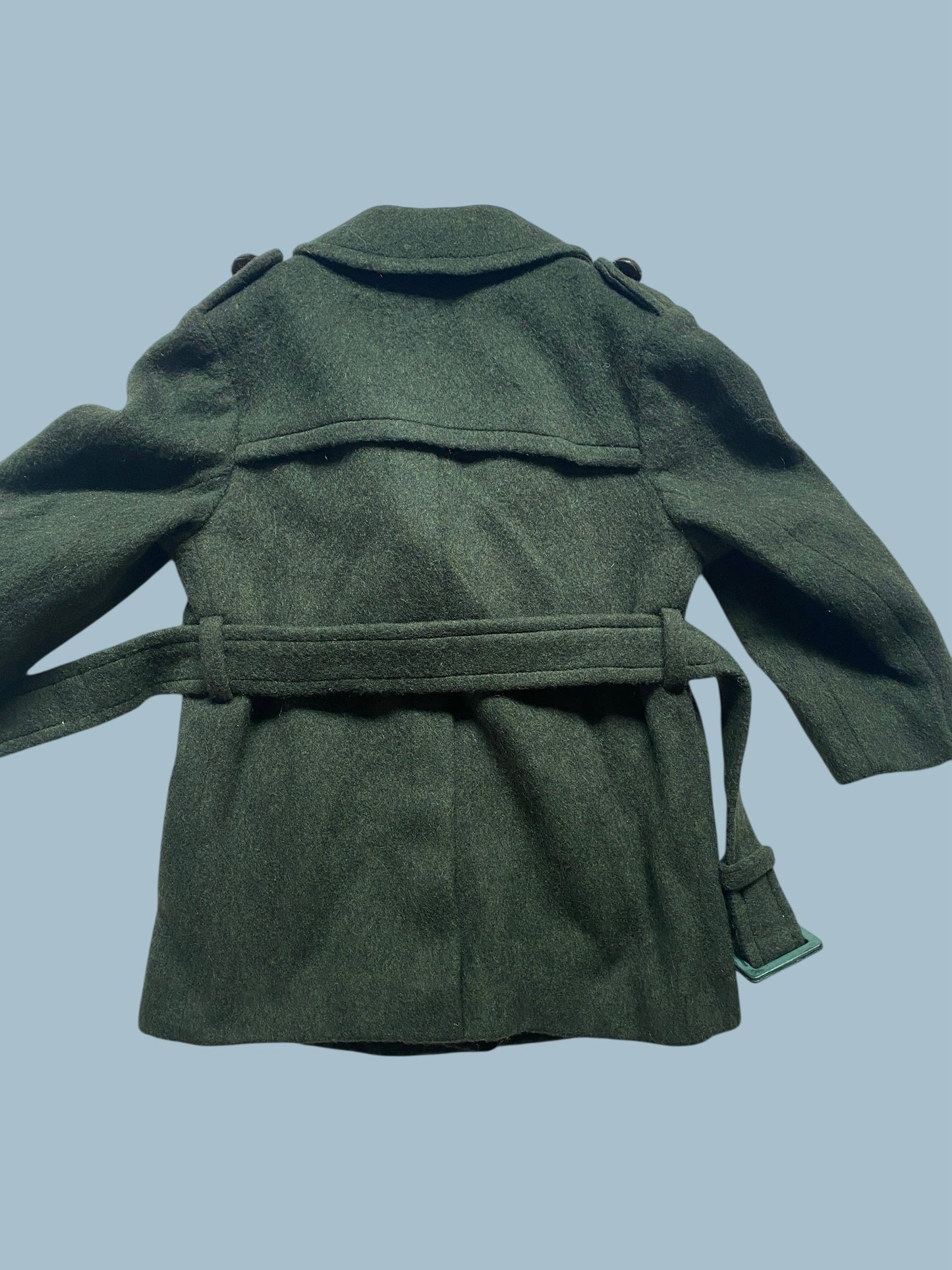 Dark green vintage Austrian wool coat 4-5Y (110) | Boos
