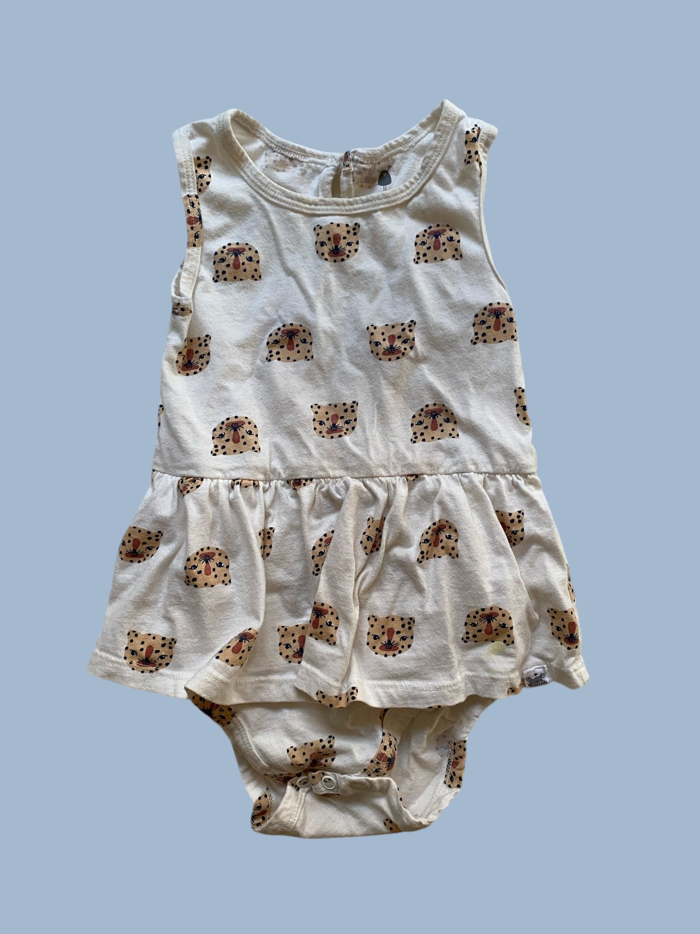 Tiger cotton onesie dress 18-24m | Rise Little Earthling