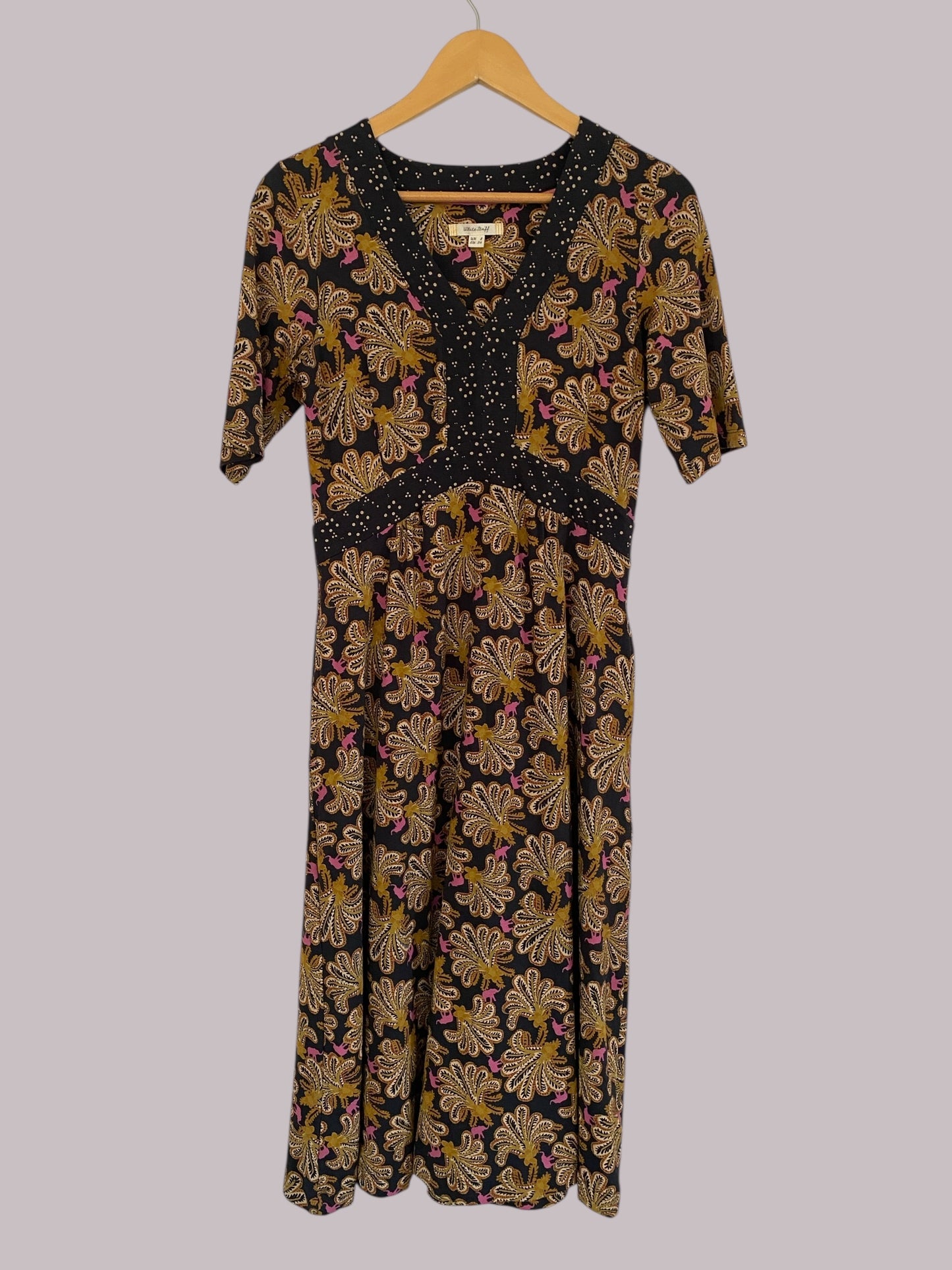 Viscose/cotton blend dress women’s small/medium (38 EU) | White Stuff