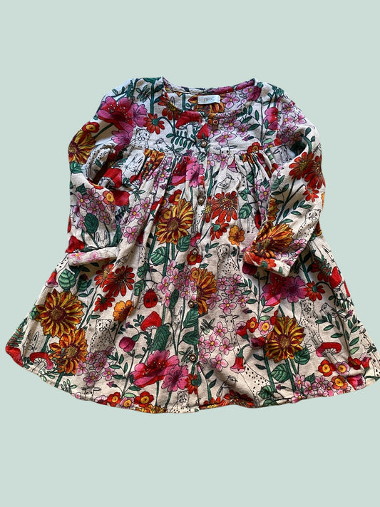 Cotton flower dress 1.5Y (generous) | Next