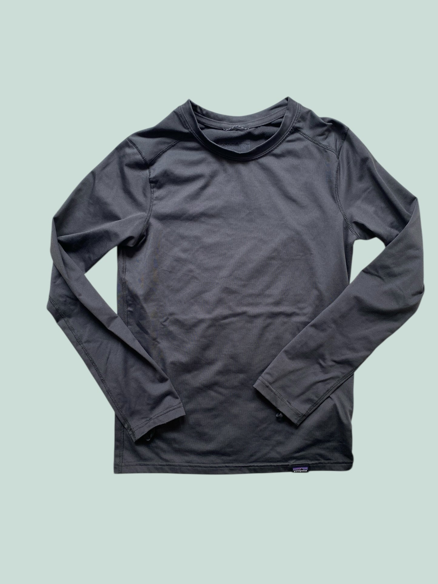 Dark grey capilene midweight crew top 10Y | Patagonia