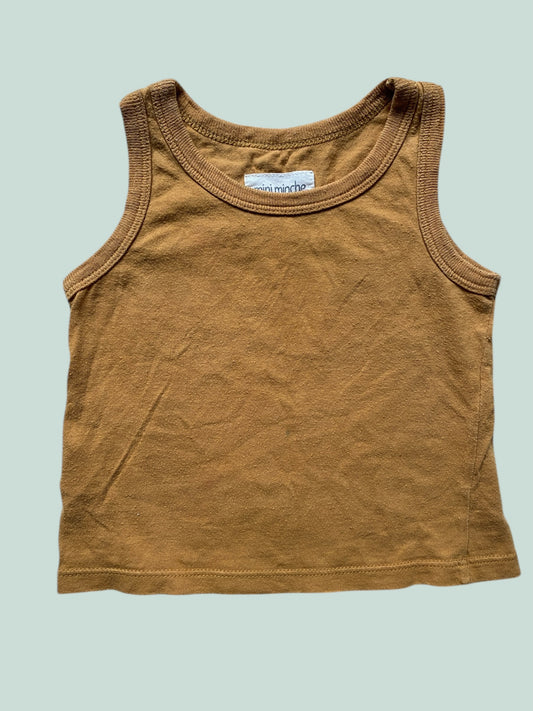 Organic cotton yellow tank 12-18m | Mini Mioche