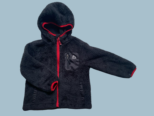 Black soft fleece jacket 3Y | RBX