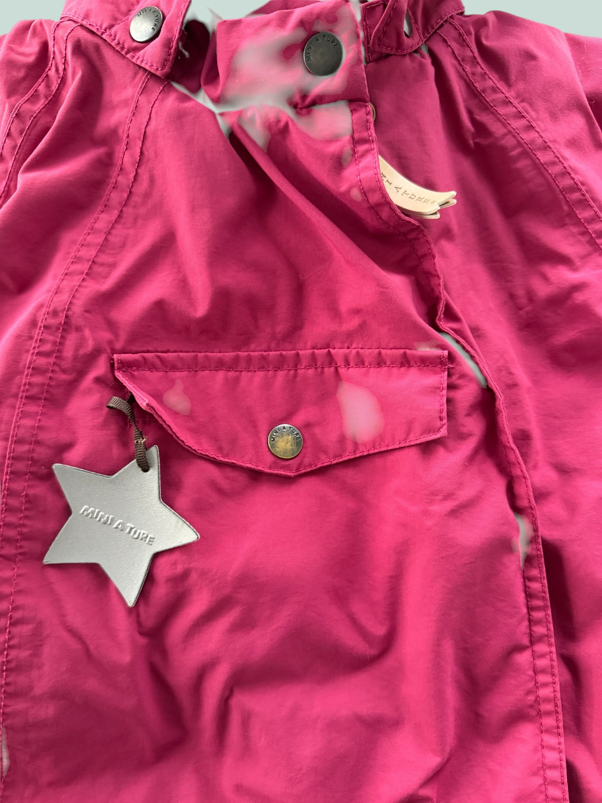 Dark raspberry winter jacket with pixie hood 2Y | Mini A Ture Copenhagen