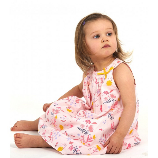 Cotton flower and cat dress 9m | Sucre d’Orge