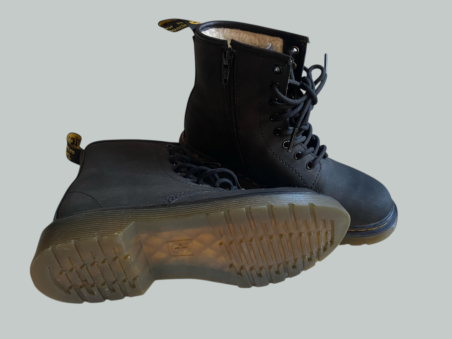 Black leather 8-eye boot 2US Big Kid | Dr Marten's