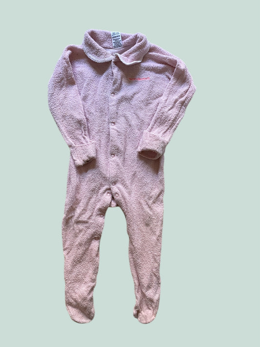 Pink terry sleeper 0-12m (size 1) | Bonds Wondersuit