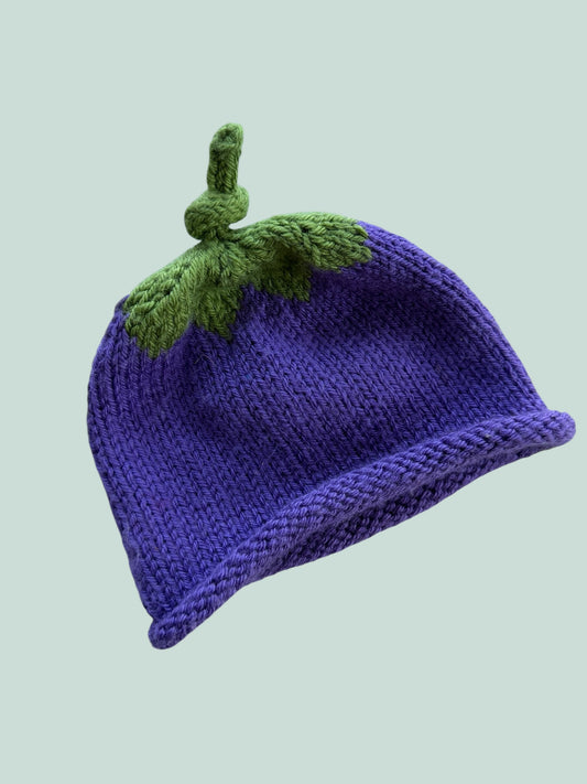 Fruit knit baby bonnet 1Y | Nonia (handmade in Newfoundland)