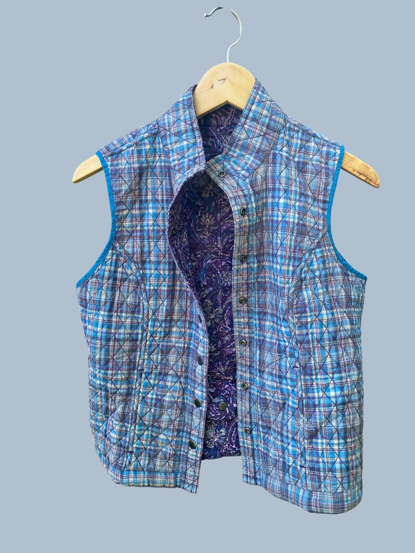 Reversible quilted cotton vest women’s small