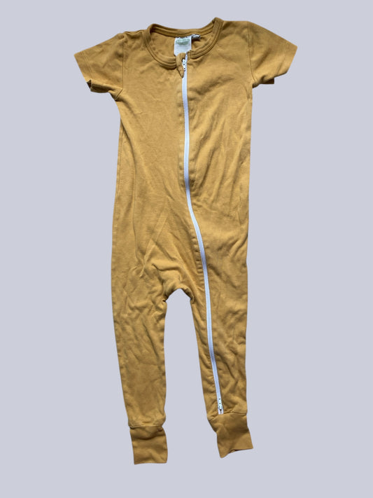 Mustard organic cotton sleeper 3Y | Parade Organics