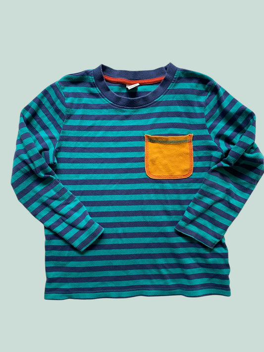 Organic cotton striped long sleeve top 9-10Y | Frugi