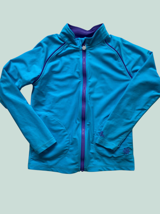 Long sleevezip up rash guard 10Y | UV Skinz
