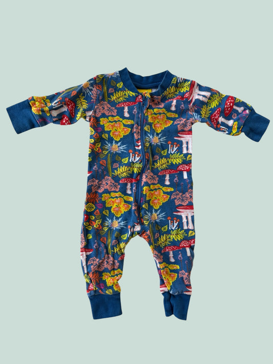 Organic cotton zipper sleeper 3-6m (62) | Duns Sweden