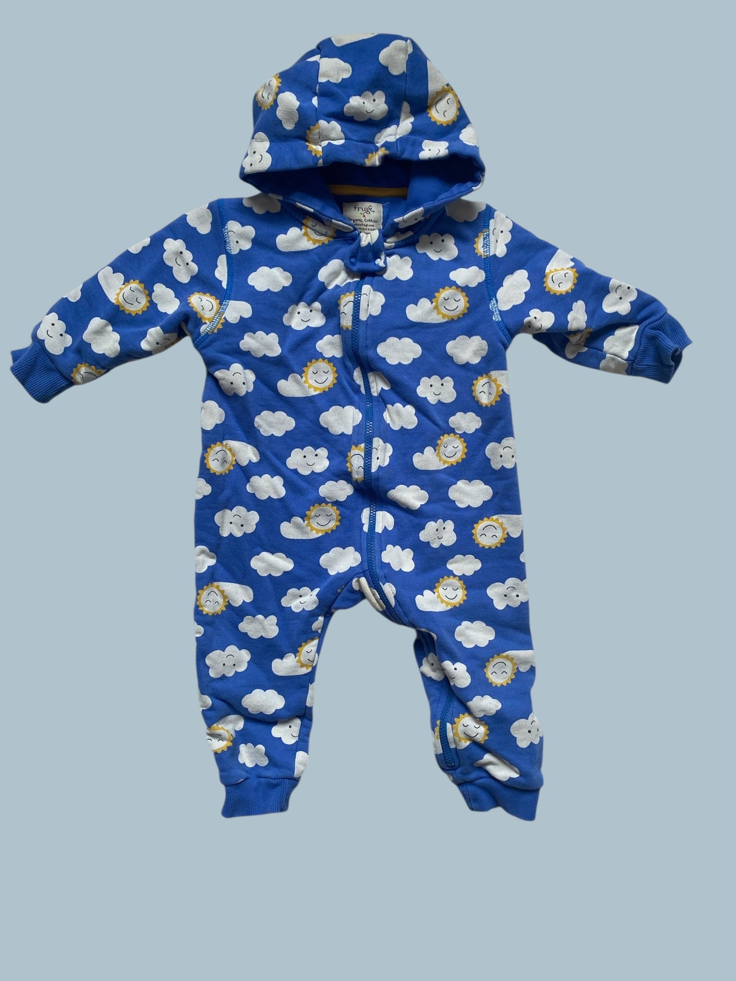 Organic cotton cloud rompersuit 12-18m | Frugi