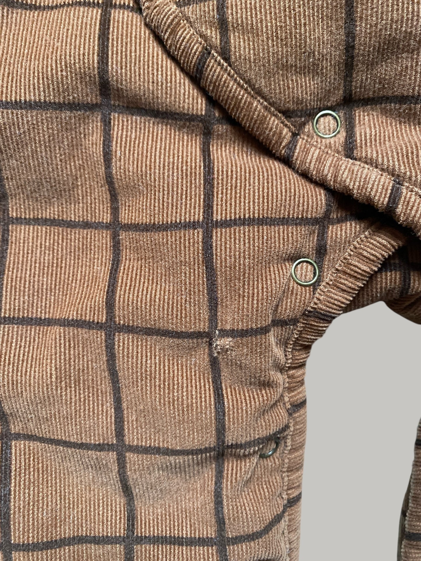 Padded corduroy pima cotton jumpsuit 12-18m | Red Caribou