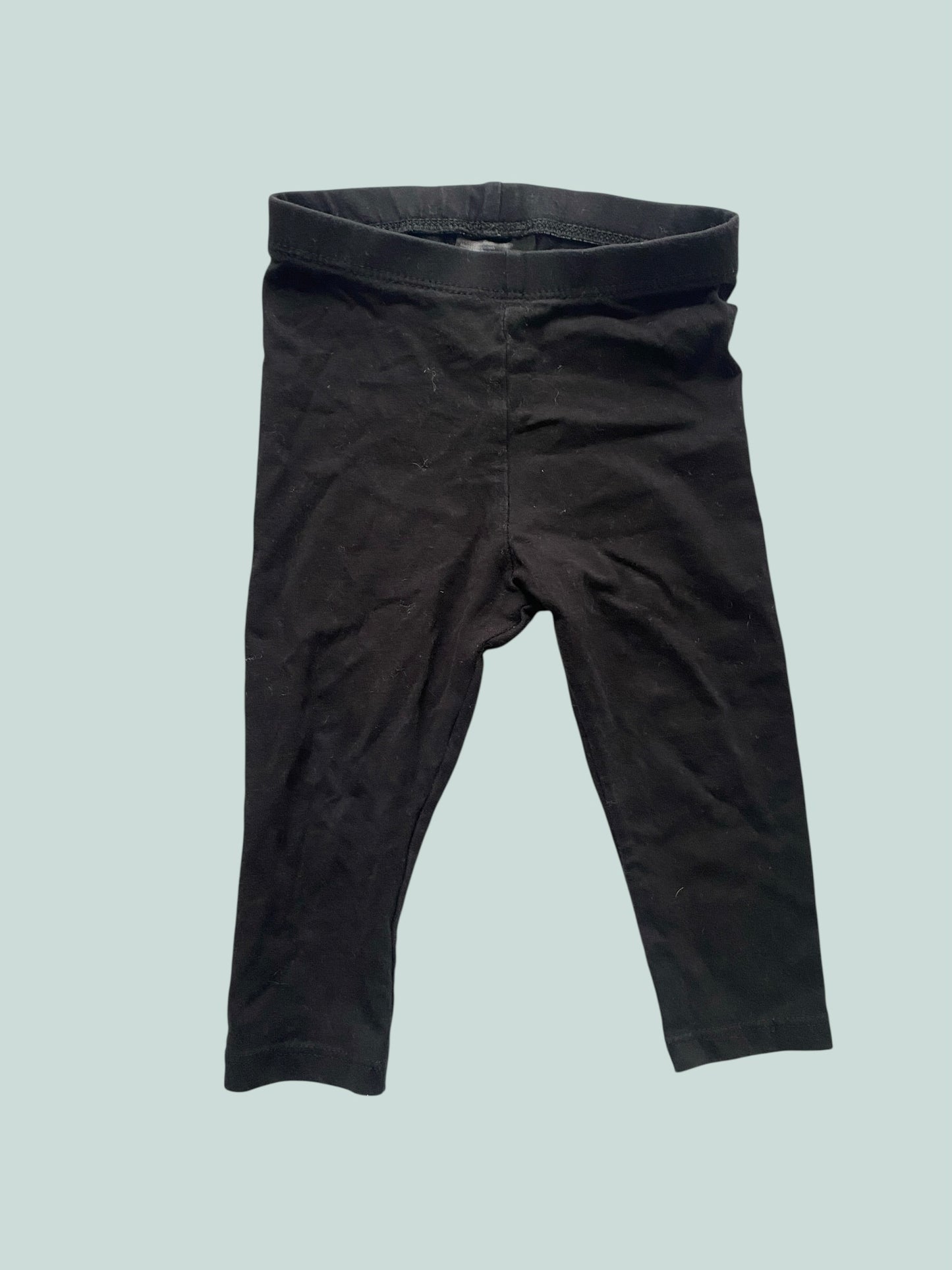Black organic cotton leggings 6-12m | H&M