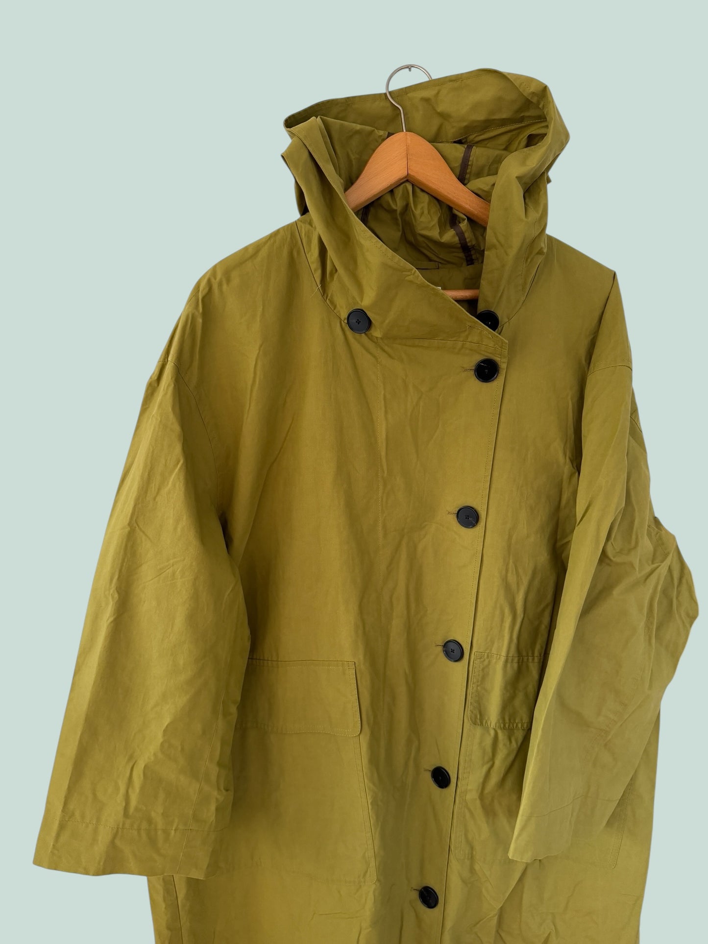 Hooded cotton parka in Seaweed women's large/xl | Toast