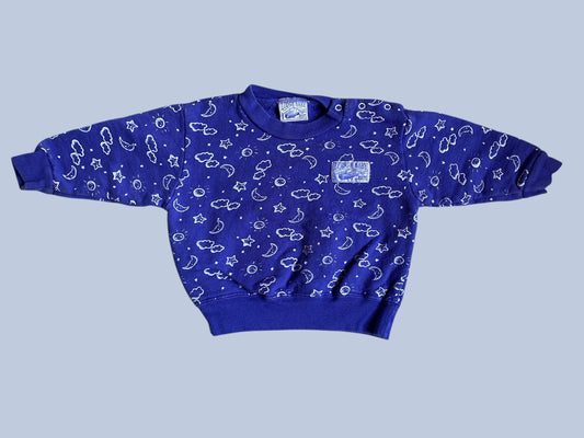 Vintage cotton purple sweatshirt 18-36m | Roots