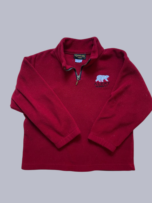 Vintage red fleece 'Alert Nunavut' sweater 8Y | Marshlands
