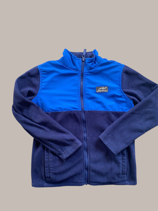 Navy fleece zip sweater 10-12Y | Eddie Bauer