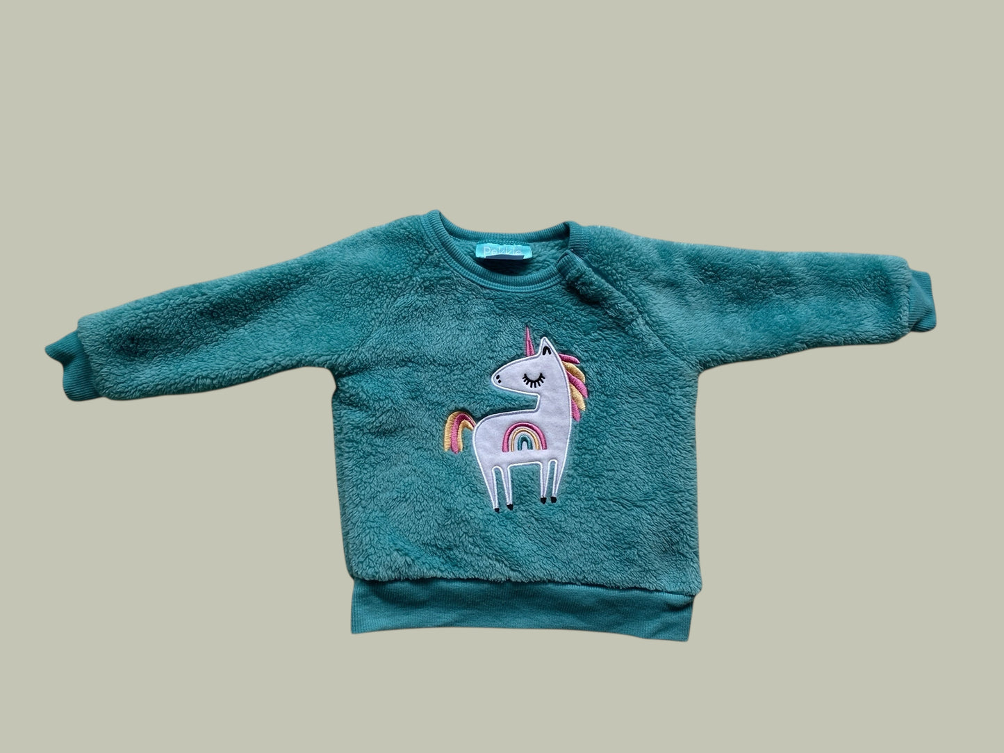 Fleece unicorn sweater 12m | Pekkle