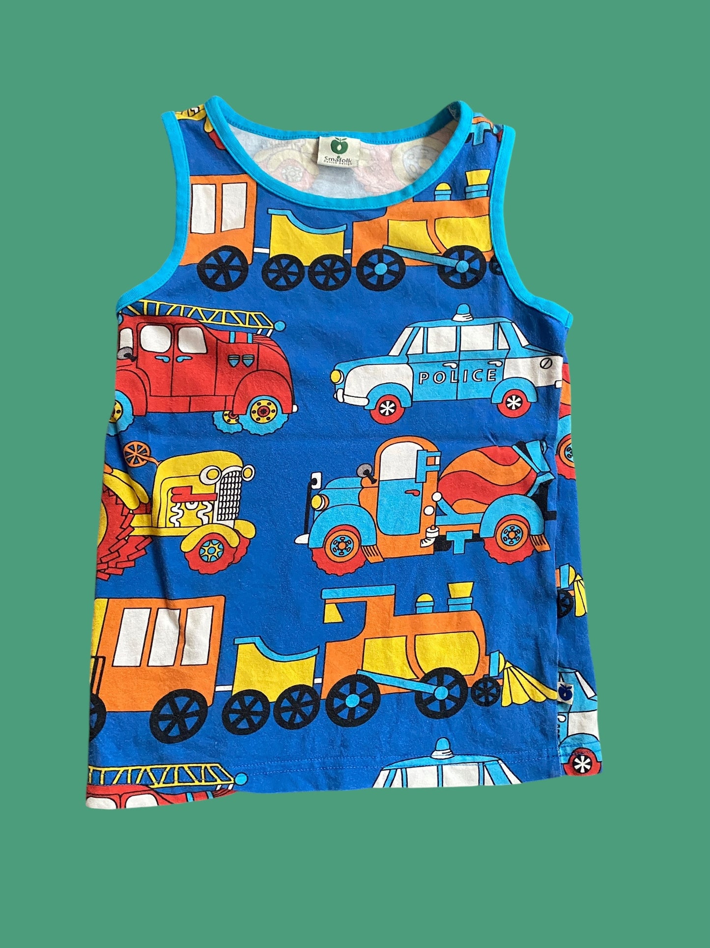 Organic cotton vehicles tank top 9-10Y | Smafolk