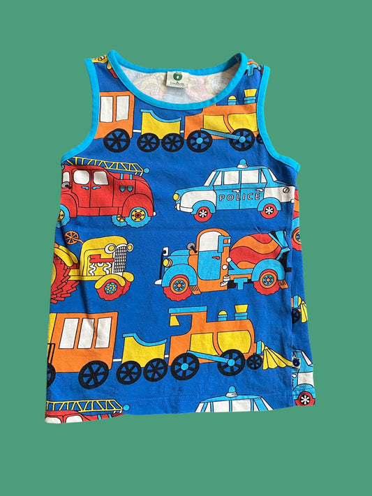 Organic cotton vehicles tank top 9-10Y | Smafolk