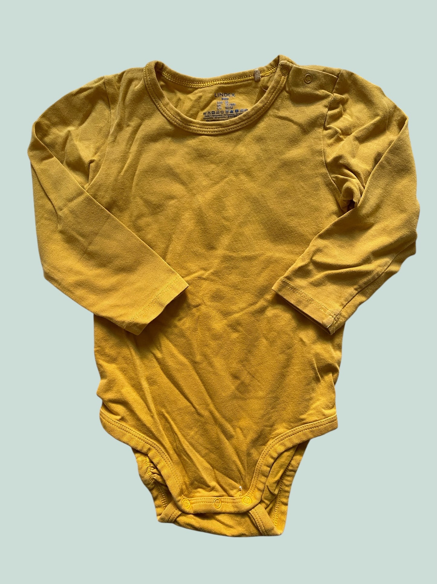 Yellow cotton onesie 12-18m | Lindex