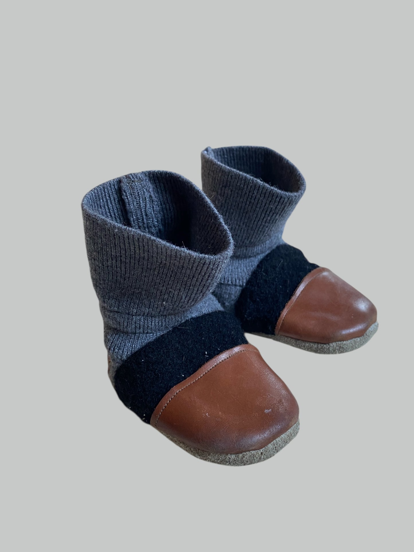 Wool and leather booties 4 (6-12m) | Nooks